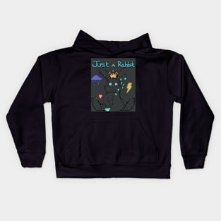 glowing rabbit Kids Hoodie